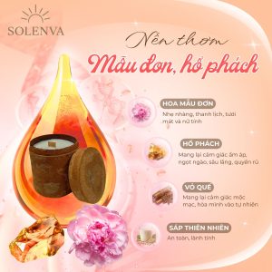 Alternative view of Nến thơm Mẫu Đơn Hổ Phách